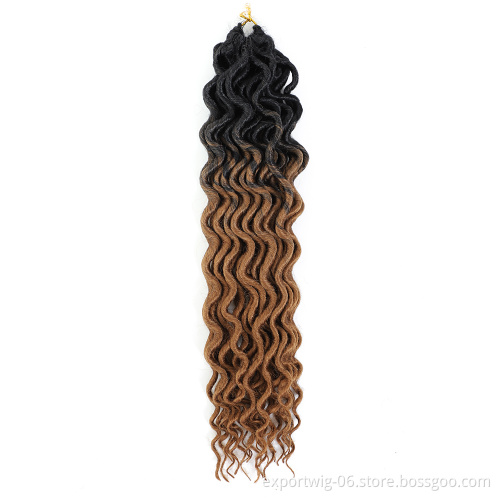 Faux Locs Curly Crochet Braid Hair Extensions Dreadlock Synthetic Braid Curly Braiding Extensions Faux Hair Locs